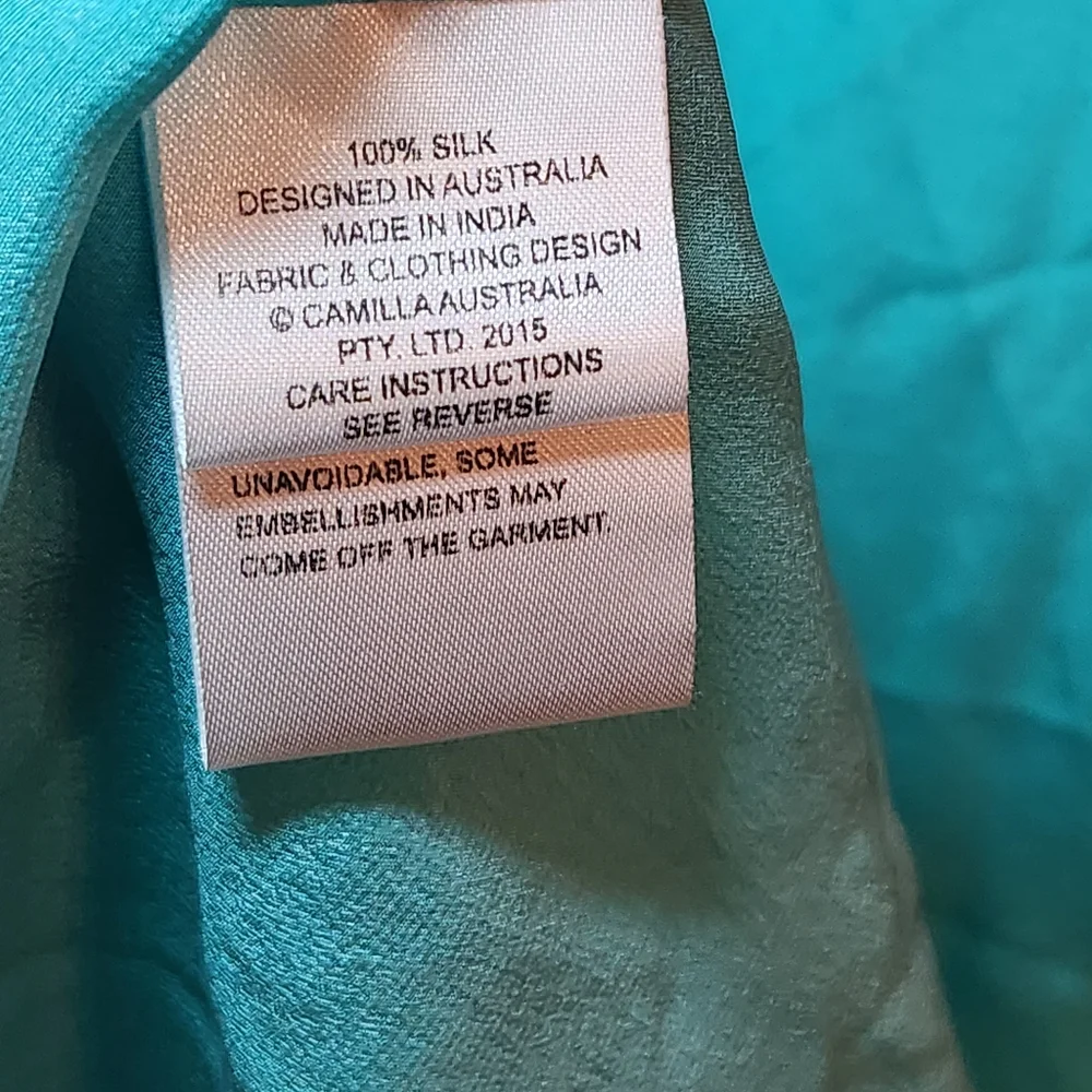 Camilla 100% Silk High Low Tuci Size 2 - Picture 11 of 14